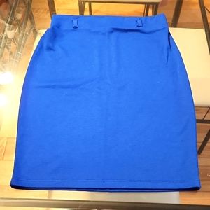 Royal blue soft stretchy pencil skirt